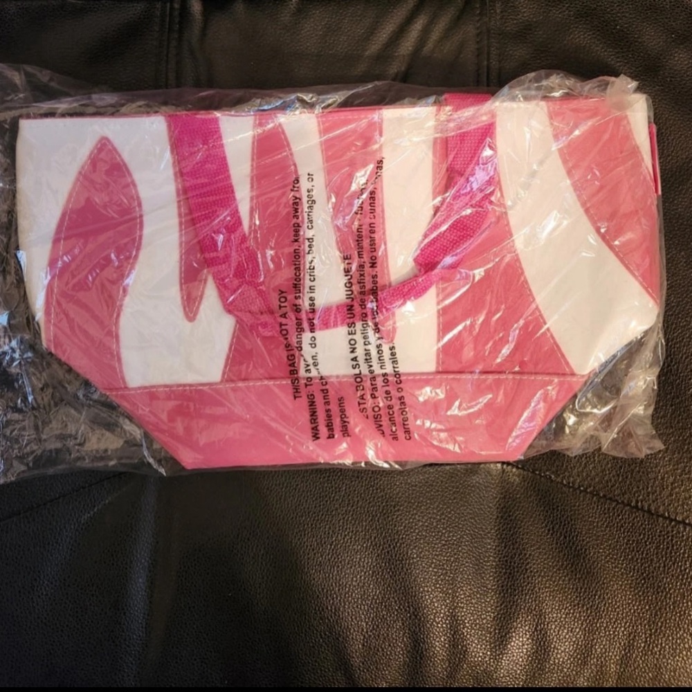 NEW Lean Cuisine Susan G Komen Insulated Lunch Tote Bag Zebra Pink White